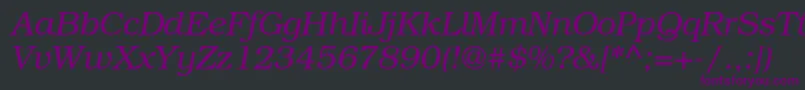 TexgyrebonumItalic Font – Purple Fonts on Black Background