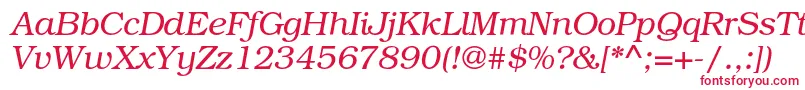 TexgyrebonumItalic Font – Red Fonts on White Background