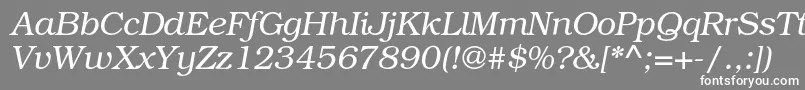 フォントTexgyrebonumItalic – 灰色の背景に白い文字