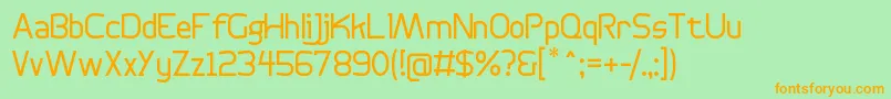 BogotanaLight Font – Orange Fonts on Green Background