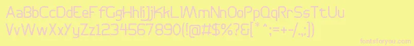 BogotanaLight Font – Pink Fonts on Yellow Background