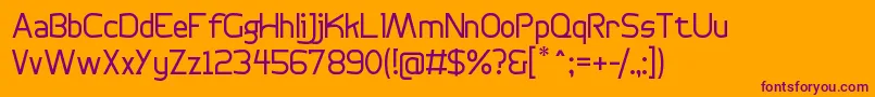 BogotanaLight Font – Purple Fonts on Orange Background