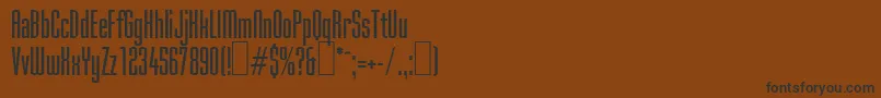 Police S750SansRegular – polices noires sur fond brun
