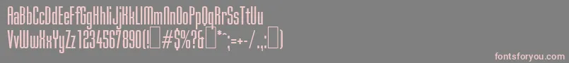 S750SansRegular Font – Pink Fonts on Gray Background