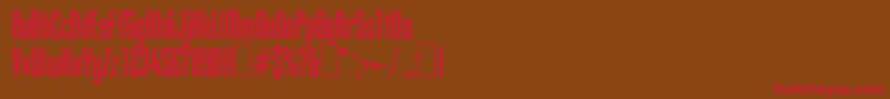 S750SansRegular Font – Red Fonts on Brown Background
