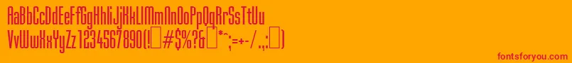 S750SansRegular Font – Red Fonts on Orange Background