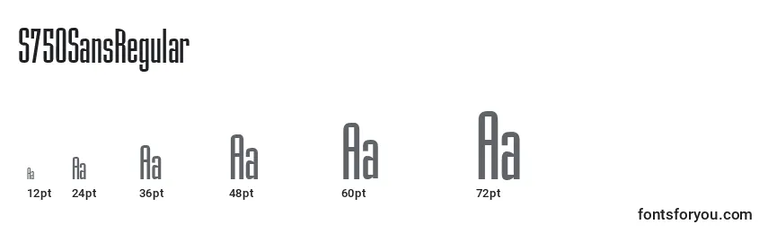 S750SansRegular Font Sizes