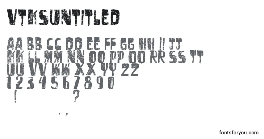Fuente Vtksuntitled - alfabeto, números, caracteres especiales