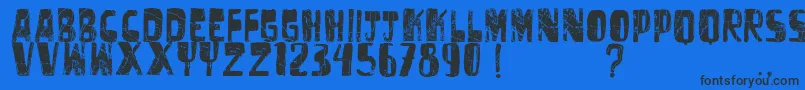 Vtksuntitled Font – Black Fonts on Blue Background