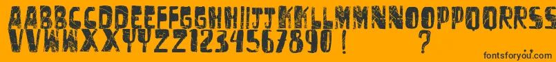 Vtksuntitled Font – Black Fonts on Orange Background