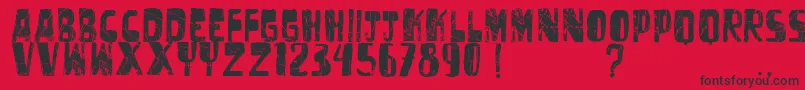 Vtksuntitled Font – Black Fonts on Red Background