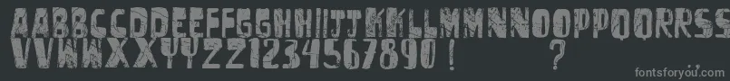 Vtksuntitled Font – Gray Fonts on Black Background