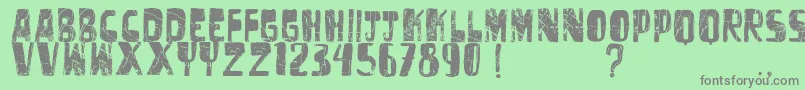 Vtksuntitled Font – Gray Fonts on Green Background