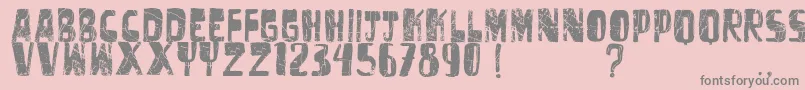 Vtksuntitled Font – Gray Fonts on Pink Background