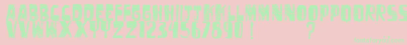 Vtksuntitled Font – Green Fonts on Pink Background