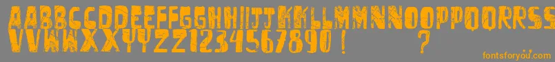 Vtksuntitled Font – Orange Fonts on Gray Background