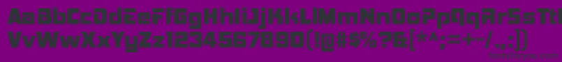 HemiheadhvRegular Font – Black Fonts on Purple Background