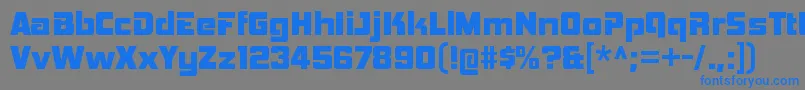 フォントHemiheadhvRegular – 灰色の背景に青い文字