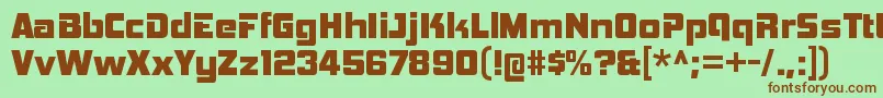 HemiheadhvRegular Font – Brown Fonts on Green Background