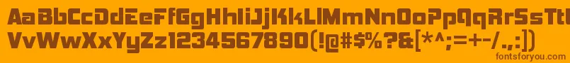 HemiheadhvRegular Font – Brown Fonts on Orange Background