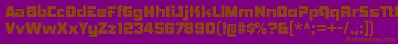 HemiheadhvRegular Font – Brown Fonts on Purple Background