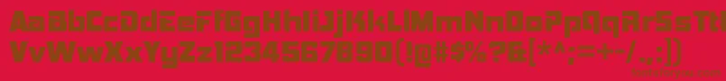 HemiheadhvRegular Font – Brown Fonts on Red Background