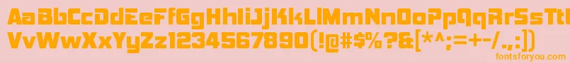 HemiheadhvRegular Font – Orange Fonts on Pink Background