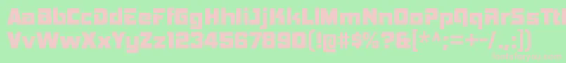 HemiheadhvRegular Font – Pink Fonts on Green Background