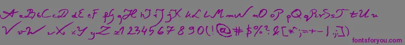 Lisätietoja JacekZiebaJasinskiItalic-fontista JacekZiebaJasinskiItalic-fontti – violetit fontit harmaalla taustalla