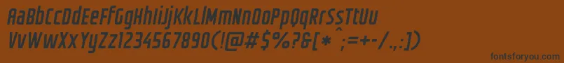 GroteskiaOblique Font – Black Fonts on Brown Background
