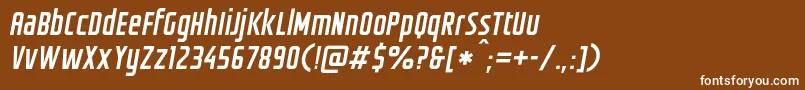 フォントGroteskiaOblique – 茶色の背景に白い文字