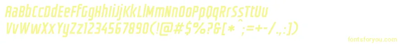 GroteskiaOblique-Schriftart – Gelbe Schriften