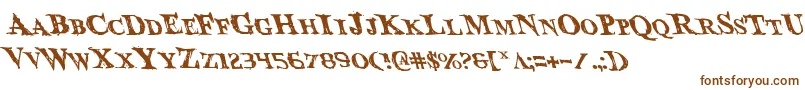 Шрифт Bloodcrowl – коричневые шрифты на белом фоне