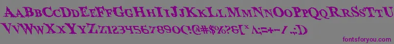 Bloodcrowl-fontti – violetit fontit harmaalla taustalla