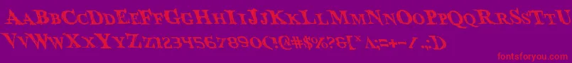 Czcionka Bloodcrowl – czerwone czcionki na fioletowym tle