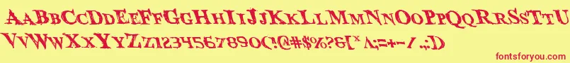 Bloodcrowl Font – Red Fonts on Yellow Background