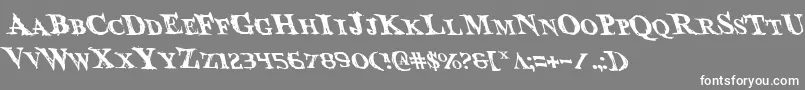 Bloodcrowl-Schriftart – Weiße Schriften auf grauem Hintergrund
