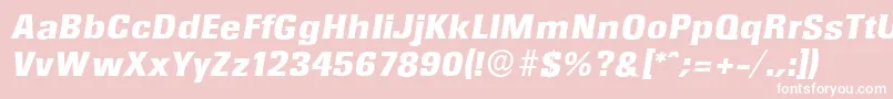 RochesterserialHeavyItalic Font – White Fonts on Pink Background