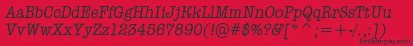 AOldtypernrItalic Font – Black Fonts on Red Background