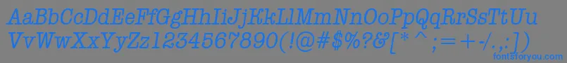 AOldtypernrItalic Font – Blue Fonts on Gray Background