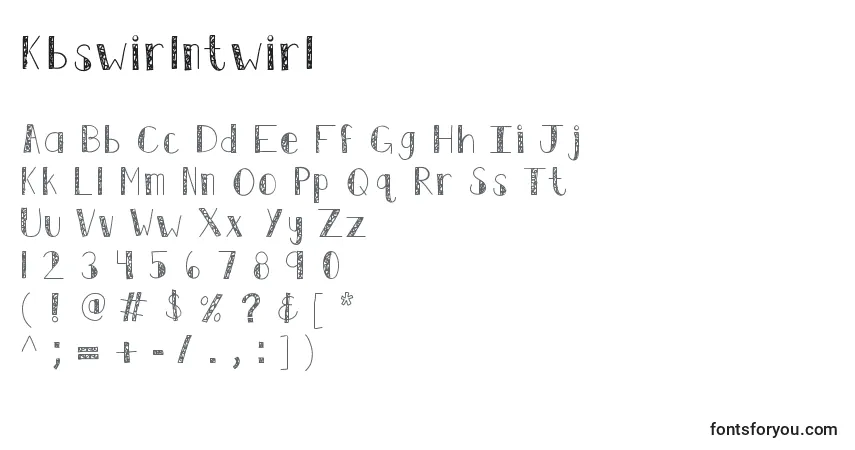 Kbswirlntwirl Font – alphabet, numbers, special characters