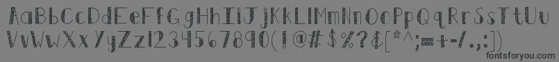 Подробнее о шрифте Kbswirlntwirl Шрифт Kbswirlntwirl – чёрные шрифты на сером фоне