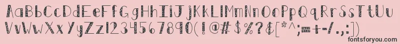 fuente Kbswirlntwirl – Fuentes Negras Sobre Fondo Rosa