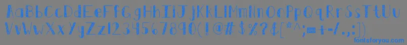 fuente Kbswirlntwirl – Fuentes Azules Sobre Fondo Gris