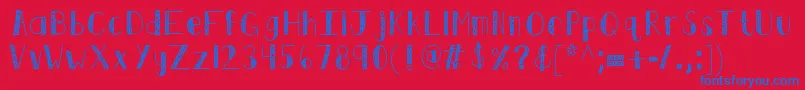 Kbswirlntwirl Font – Blue Fonts on Red Background