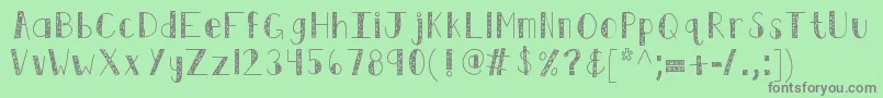 Kbswirlntwirl Font – Gray Fonts on Green Background