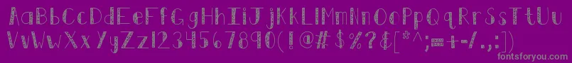 Шрифт Kbswirlntwirl – серые шрифты на фиолетовом фоне