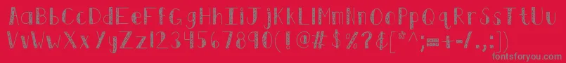 Kbswirlntwirl Font – Gray Fonts on Red Background