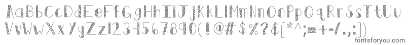 Kbswirlntwirl Font – Gray Fonts on White Background