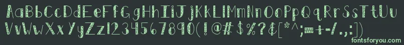 Kbswirlntwirl Font – Green Fonts on Black Background